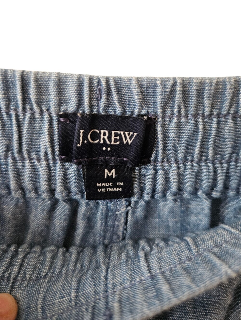 J. Crew Light Blue Chambray Women's Casual Drawstring Shorts M - Picture 10 of 12